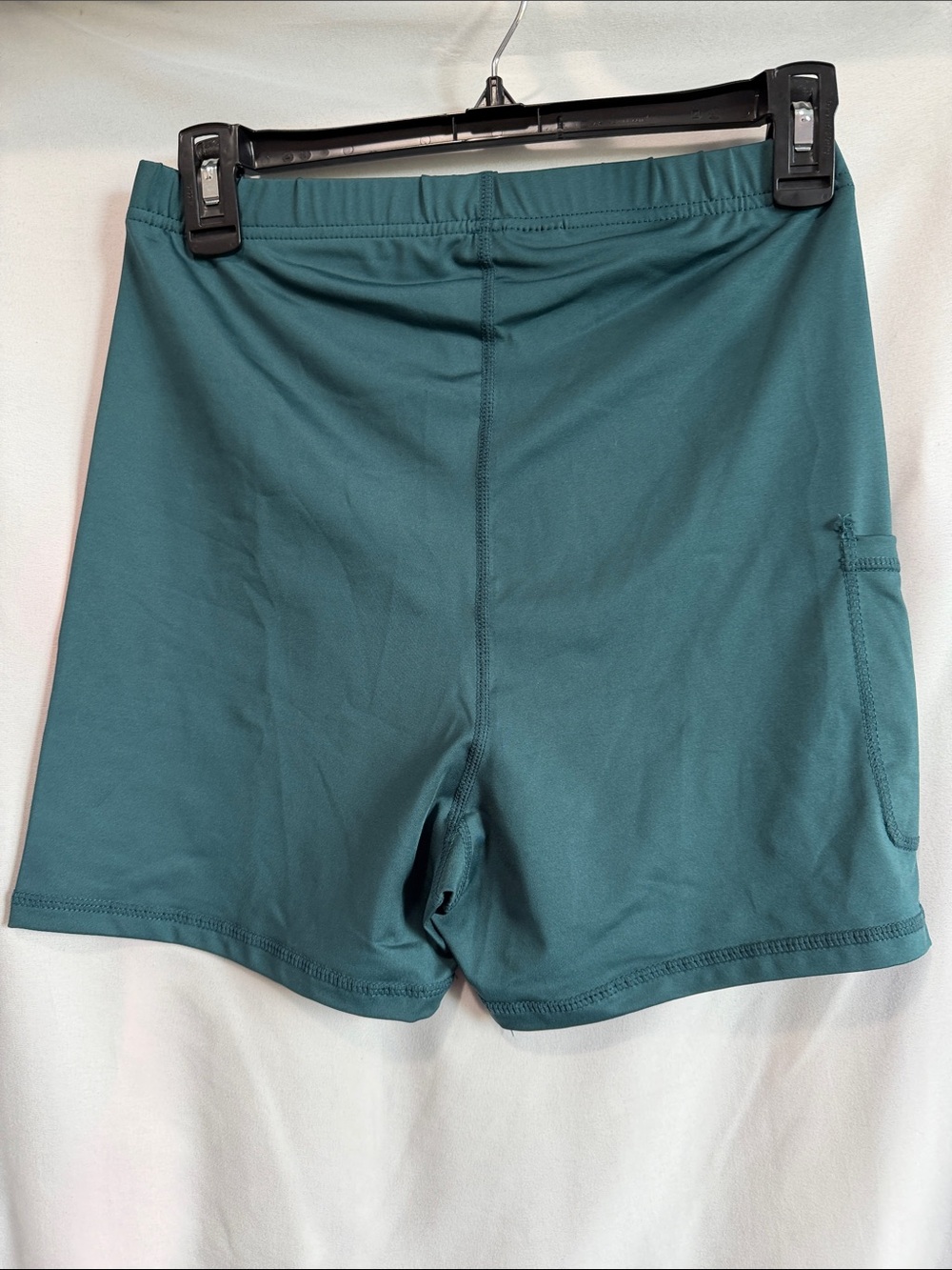 Women's Athletic Bike Shorts in Teal Green - High-Stretch Activewear